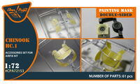 Boeing Chinook HC.1 - Wheels and Canopy Frame Paint Mask - Inside and Outside (for Airfix Kits) - Image 1