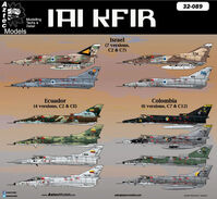 IAI Kfir C2 / C7 / C10 & C12 in Israeli, Colombian & Ecuador Air Force