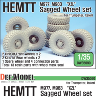 US HEMTT "XZL" M977,M983 Sagged Wheel set (for Trumpeter/Italeri 1/35) - Image 1