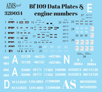 Messerschmitt Bf-109 E/F/G/K - Data Plates and Engine Numbers - Image 1