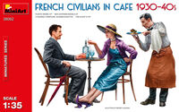 French Civilians in Cafe 1930-40s - Image 1