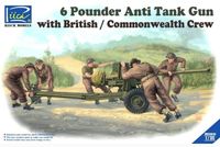 6 Pounder Anti Tank Gun with British / Commonwealth Crew