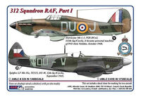 312th Squadron RAF Part I -2 decal version:Hurricane Mk.I andSpitfire LF Mk.IXe