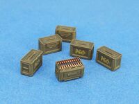 WWII 50 CAL Ammo Box set (Closed */Open*3, Ammo Belt*3, InclDecal) - Image 1