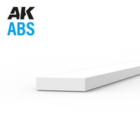 ABS Opaque Strip 0.75 x 3.00 x 350mm - 1 Piece