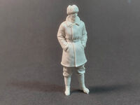 German Tank Officer In Winter Coat No. 1