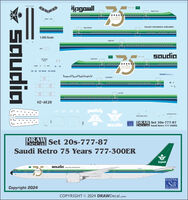 Boeing 777-300ER - Saudi Retro 75 Years