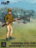 Confederate Infantry in "Butternut Uniforms" Marching Set 1 - 18 figures (American Civil War 1861-1865) - Image 1