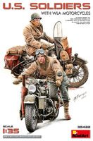 U.S. Soldiers With WLA Motorcycles - Image 1