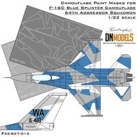 Camouflage Paint Masks For F-16C Blue Splinter Aggressor