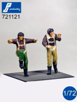 US pilots standing WWII - 2 figures - Image 1