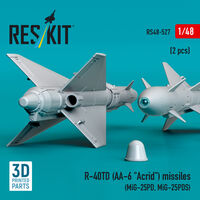 R-40TD (AA-6 Acrid) Missiles (2pcs) (MiG-25PD, MiG-25PDS) (3D Printed)