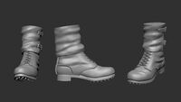 German Military WWII Boots with Gaiters - Image 1