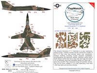 General Dynamics F-111 D/F Aardvark - Camouflage Pattern Paint Masks (for Hasegawa and Hobby 2000 kits)