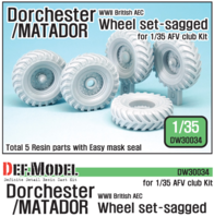 British AEC Dorchester/Matador Sagged Wheel set ( for AFVclub 1/35)