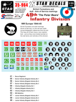 British 49th Polar Bear Infantry Division Formation & AoS markings. - Image 1