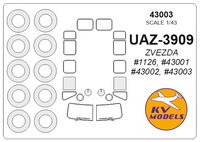 UAZ-3909 (ZVEZDA) + wheels masks