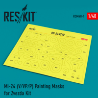 Mi-24 V/ VP/ P Painting Masks for Zvezda Kit - Image 1