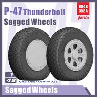 P-47 Thunderbolt Sagged Wheels (For Tamiya Kit) - Image 1