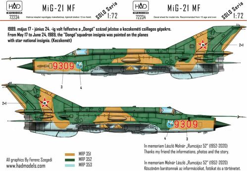 MiG-21 MF 9309 "Dongo" Squadron With Star National Insignias - Image 1