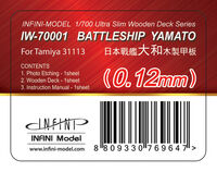 IJN Battleship Yamato - Wooden Deck Set (for Tamiya 31113 Kit) - Image 1