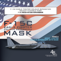 F-15C Eagle Fighter - Color Separation Die-Cut Flexible Mask (For Tamiya 61029) - Image 1