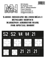 Reggiane Re.2000 / Hja I Hungary service Markings airbrush mask