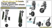 BAe Harrier GR.1/GR.3 Landing gears with wheels (designed to be used with Kinetic Model kits) - Image 1