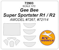 Gee Bee Super Sportster R1 / R2 (AMODEL #7267, #72114) + wheels masks