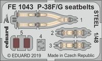 P-38F/G seatbelts STEEL TAMIYA