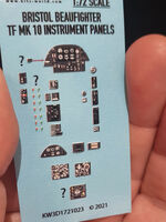 Bristol Beaufighter TF Mk.10 3D Full colour Instrument Panels (for Airfix kits) - Image 1