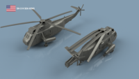SH-3 H Sea King folded blades - 3D printing (4 helicopters) - Image 1