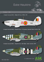 Hawker Hurricane Mk.IIb/c - RAF and Belgian Air Force Decals