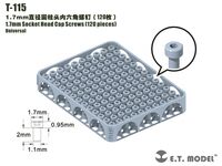 1.7 mm Socket Head Cap Screws (120 pieces)