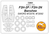 F2H-2P / F2H-2N Banshee (Sword) + wheels masks