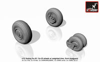 Sukhoj Su-30 / Su-35 wheels w/ weighted tires, front mudguard - Image 1