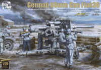 German 88mm Gun Flak 36 w/ 6 Crew Members