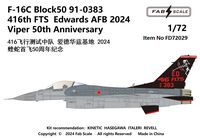 Lockheed Martin F-16 C Block 50 - 91-0383 416th FTS Edwards AFB Viper 50th Anniversary (2024)
