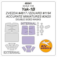 Yak-1B - (ZVEZDA/ EDUARD/ Accurate Miniatures) - (double sided) + wheels masks