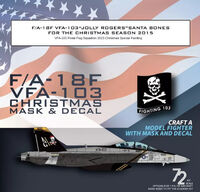 F/A-18F VFA-103 Jolly Rogers Santa Bones For The Christmas Season 2015 Mask & Decal (For Academy) - Image 1