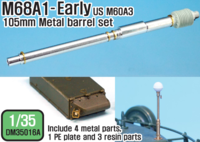 M68A1 105mm Metal Barrel Early Type(for 1/35 M60A3)