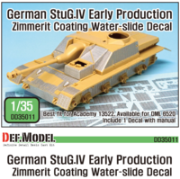 WWII STUG IV Early Zimmerit Decal set (Academy new)