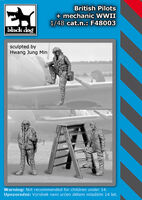 British Pilots + Mechanic WWII - Image 1