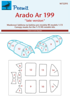 Canopy mask for  Arado Ar 199 late version RS models