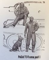 Polish T-34 Crew Part 1 (3 Figures - 2 Humans And A Dog, 3D Printed) - Image 1