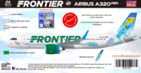 FRONTIER AIRBUS A320 NEO LIZZARD