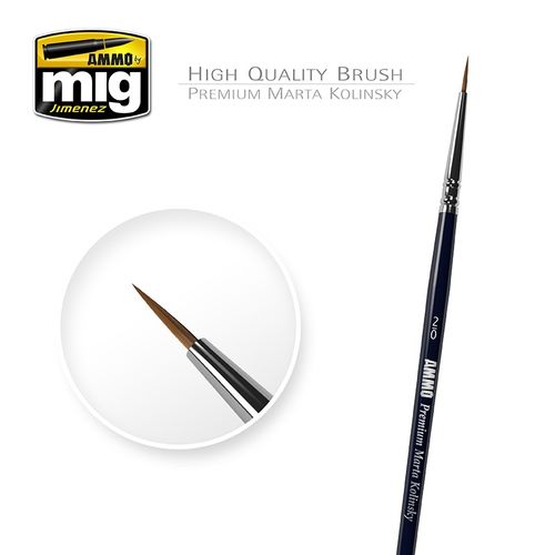 2/0 Premium Marta Kolinsky Round Brush - Image 1