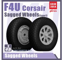 F4U Corsair Sagged Wheels (Type 1) (Tamiya) - Image 1
