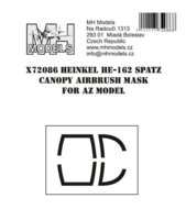 Heinkel He-162 Spatz canopy airbrush mask for AZ Model - Image 1