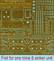 Moored Mine & Sinker Set - for Airfix Vosper Motor Torpedo Boat/MTB kits